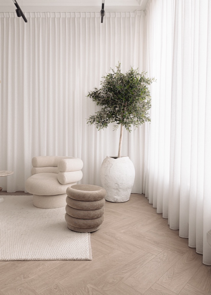 The waiting area at Stories Keizersgracht, Amsterdam
